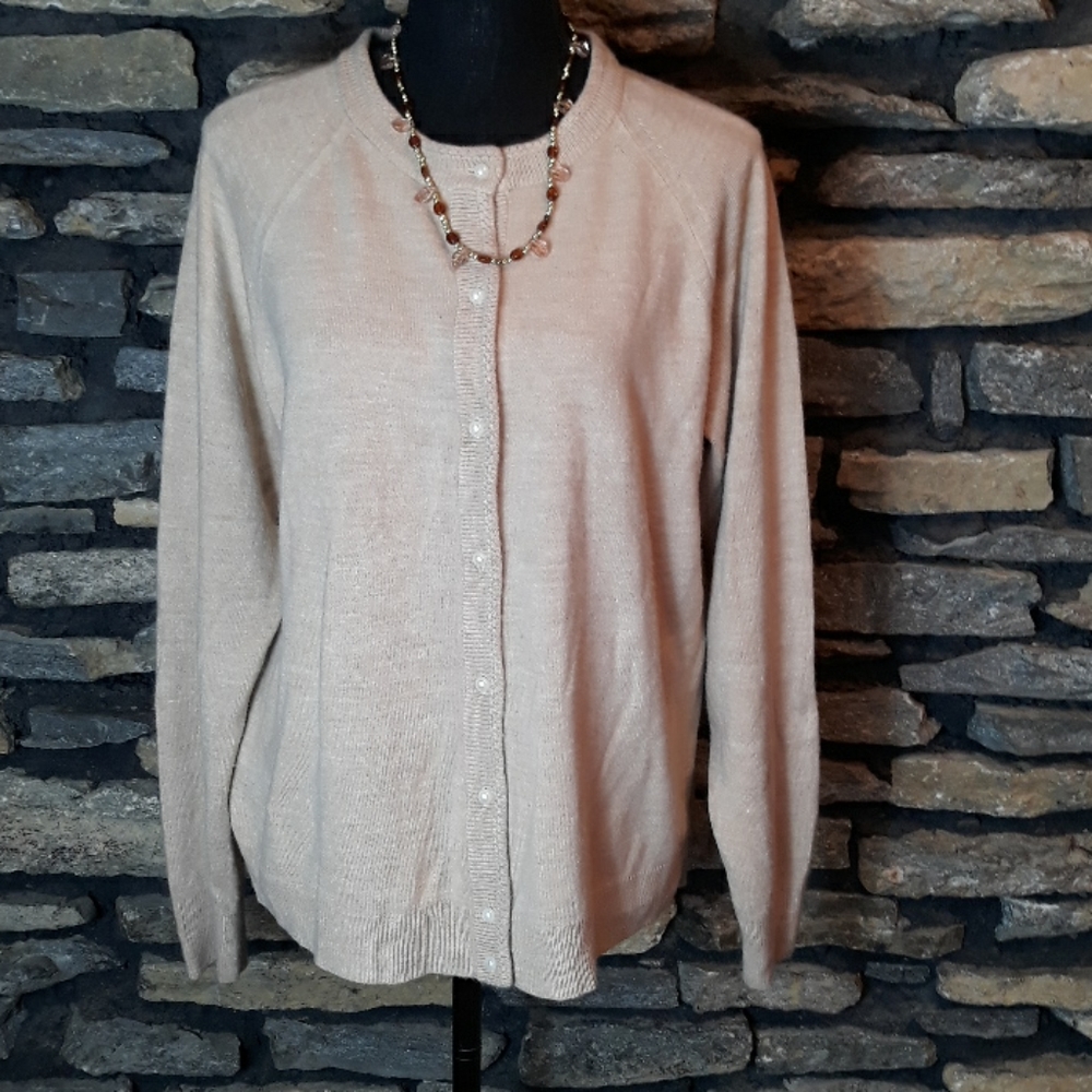 Karen Scott button down sweater cardigan sz large